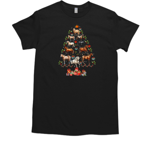 Christmas Tree Horses T-Shirt