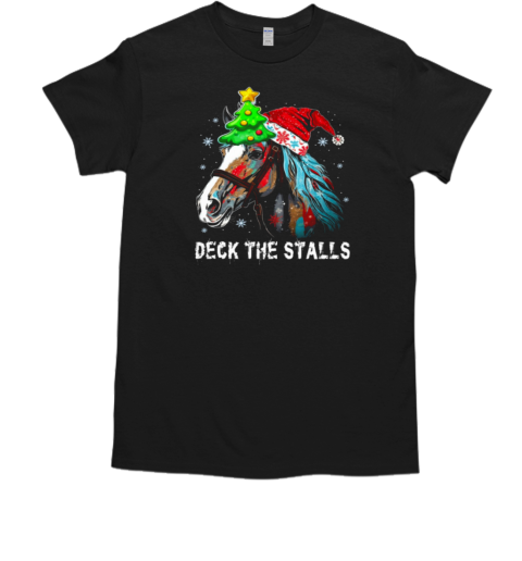 Deck The Stalls Christmas Horse T-Shirt