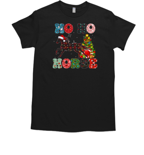 Ho Ho Horse Riding Christmas Horse T-Shirt