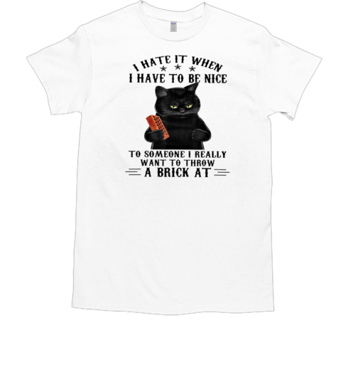 I Hate It When I Have To Be Nice Want To Throw A Brick At T-Shirt