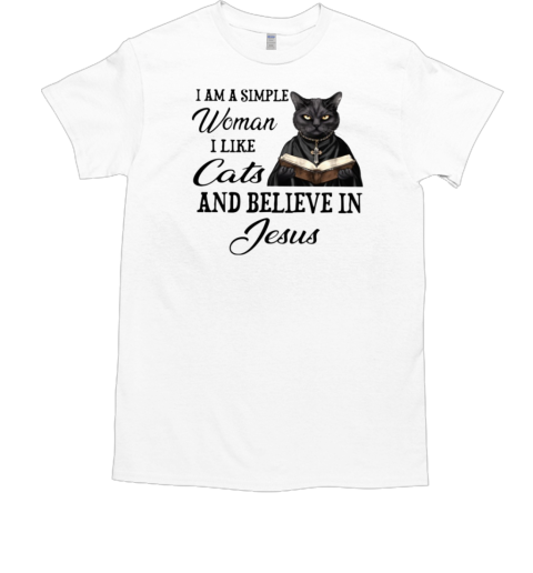 I Like Cats And Believe In Jesus T-Shirt