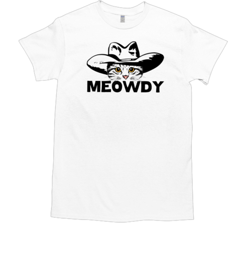 Meowdy Cool Cat With Black Hat T-Shirt