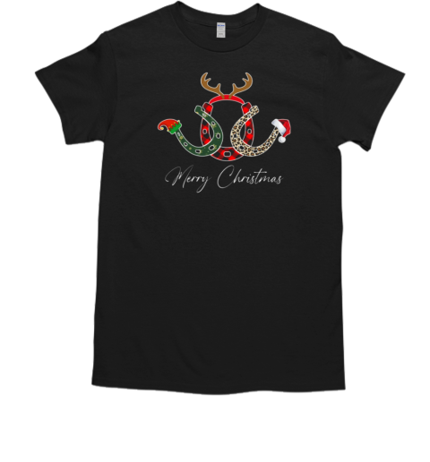 Merry Christmas Horseshoes Wrapped Together T-Shirt