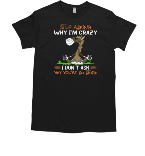 Stop Asking Why I'm Crazy I Don't Ask Why You're So Stupid T-Shirt