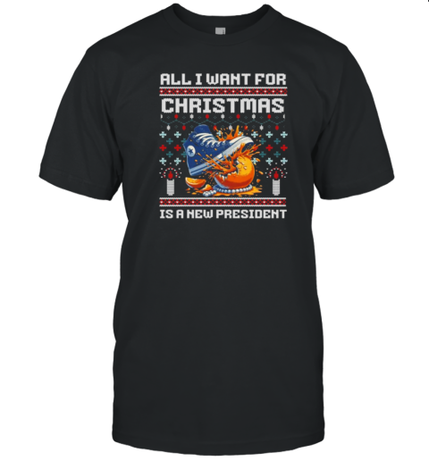 All I Want This Christmas Is Kamala Harris As President Madam President Kamala 2024 T-Shirt