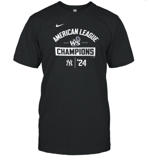 American League Champions New York Yankees 2024 Arched Lockup T-Shirt