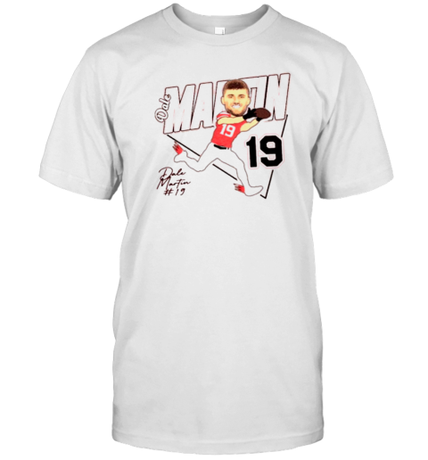 Dale Martin 19 Caricature Louisiana Ragin' Cajuns football Signature T-Shirt