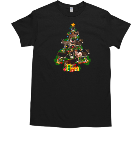 Donkey Christmas Donkey Christmas Tree T-Shirt