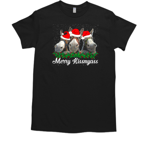 Donkey Christmas Merry Kissmyass T-Shirt