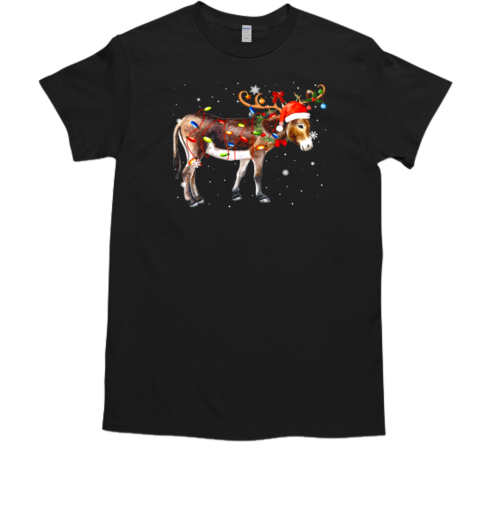 Donkey Christmas Santa Reindeer Christmas T-Shirt