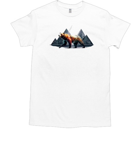 Geometric bear in the mountains T-Shirt