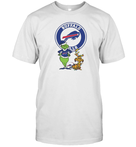 Grinch And Max Buffalo Bills Merry Christmas 2024 T-Shirt