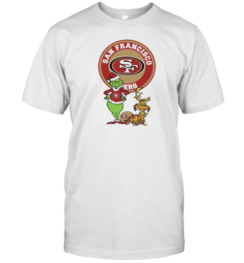 Grinch And Max San Francisco 49ers Merry Christmas 2024 T-Shirt