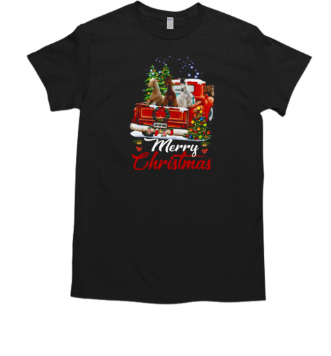 Horse Christmas  Merry Christmas Christmas Tree T-Shirt