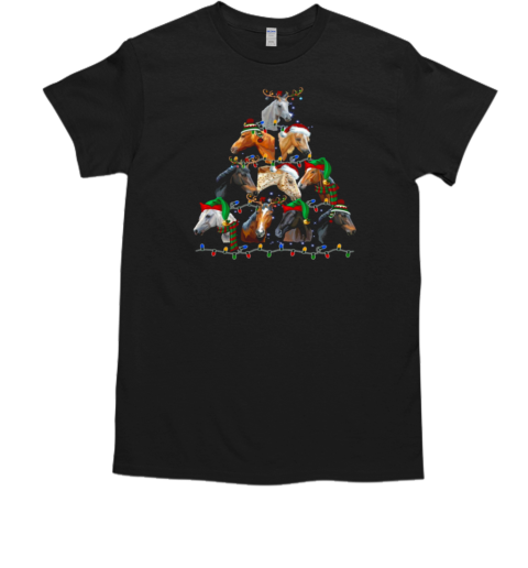 Horse Christmas  Santa Reindeer ELF T-Shirt