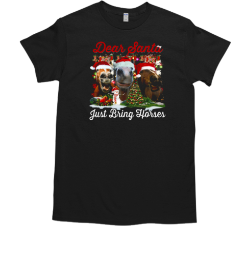 Horse Christmas Dear Santa Just Bring Horses T-Shirt