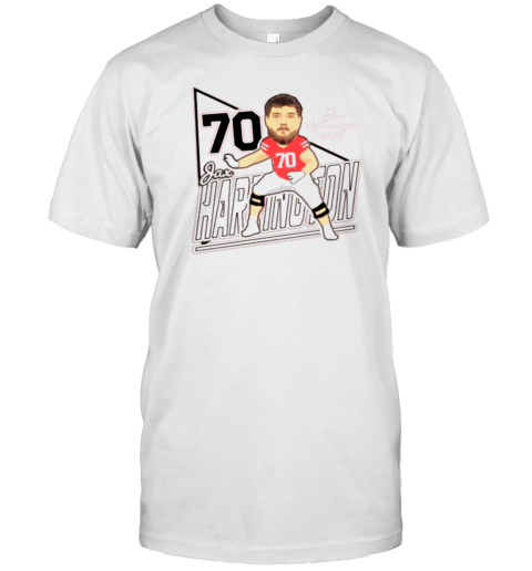 Jax Harrington 70 Louisiana Ragin' Cajuns football Caricature Signature T-Shirt