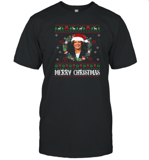 Kamala Harris Merry Christmas 2024 Ugly Christmas T-Shirt