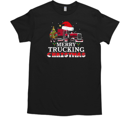 Merry Trucking Christmas Santa Hat T-Shirt