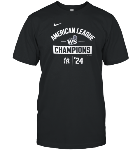 New York Yankees 2024 American League Champions Arched Lockup T-Shirt