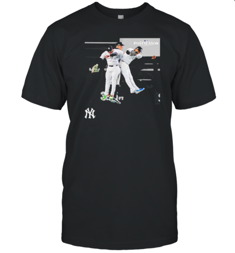 New York Yankees Black 2024 MLB Postseason Moments Picture T-Shirt