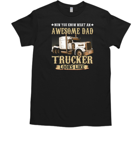 Now You Know What An Awesome Dad Trucker Looks Like T-Shirt