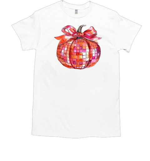 Retro Coquette Bow Pumpkin T-Shirt