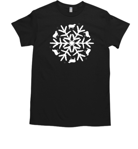 Sheep Christmas Sheep Snowflake T-Shirt