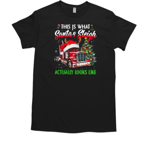 This Is What Santa's Sleigh Actually Looks Like Funny Christmas Trucker T-Shirt