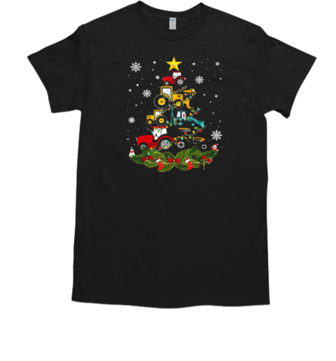 Tractor Christmas Tractor Christmas Tree T-Shirt