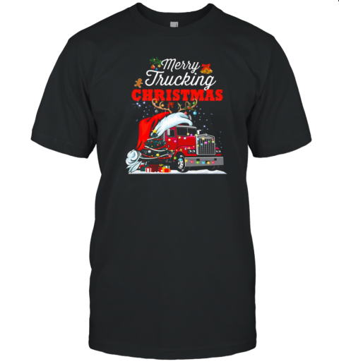 Merry Truckin Christmas Trucker T-Shirt