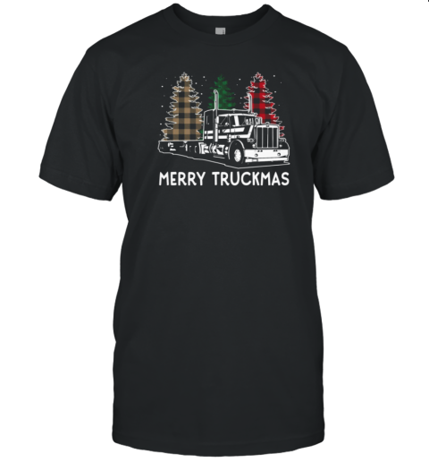 Merry Truckmas Christmas Tree ELF Santa Leopard T-Shirt