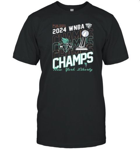 New York Liberty 2024 WNBA Finals Champions Blackwash T-Shirt