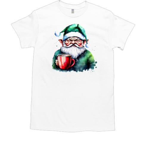 Santa Claus with a Cup of Coffee T-Shirt