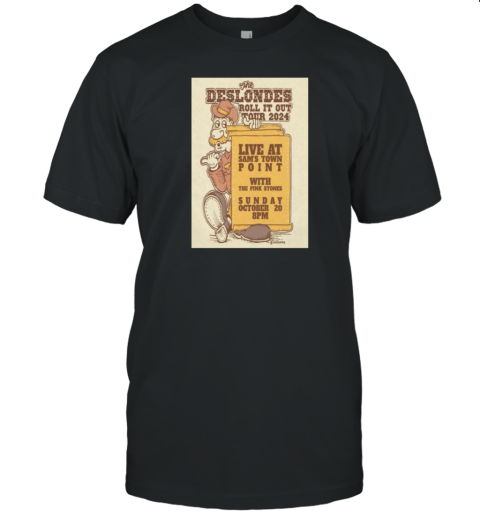 The Deslondes Sam's Town Point Austin TX Oct 20 2024 Tour T-Shirt