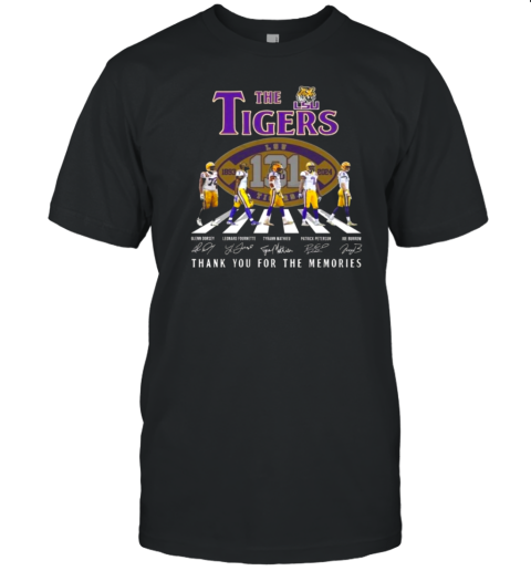 The LSU Tigers 1893 2024 Signature Thank You For The Memories Walking Signatures T-Shirt