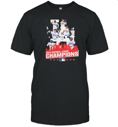 Los Angeles Dodgers 2024 National League Champions Skyline NLCS T-Shirt