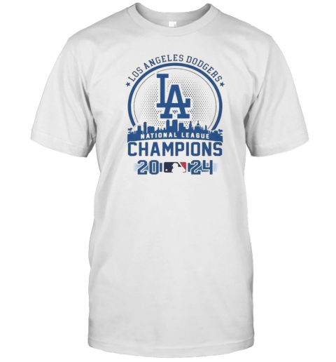 Los Angeles Dodgers National League Skyline Champions 2024 T-Shirt