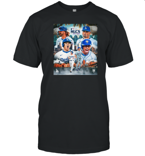 New York Mets vs Los Angeles Dodgers 2024 NLCS Collage MLB T-Shirt