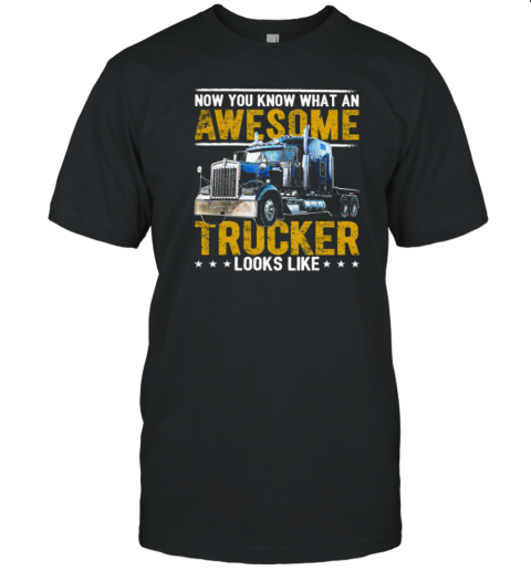 Now You Know What An Awesome Trucker Looks Like T-Shirt