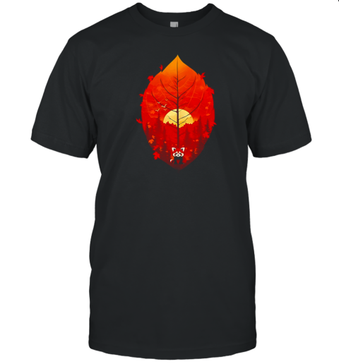 Panda red leaf T-Shirt