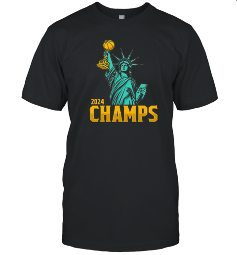 Statue Of Liberty New York Liberty 2024 WNBA Champs T-Shirt