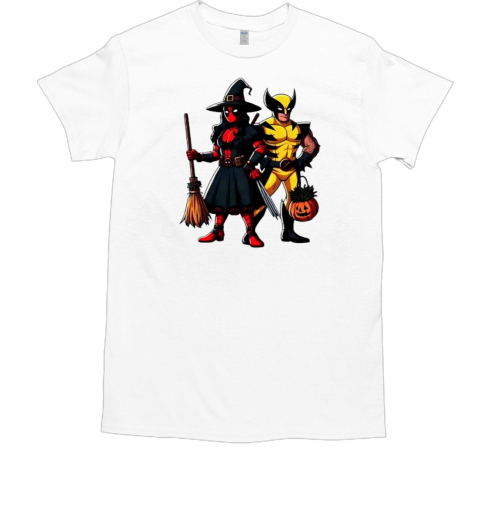 Witch Deadpool and Wolverine Halloween T-Shirt