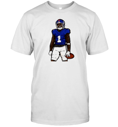 Malik Nabers Celebration Cartoon Football Design T-Shirt