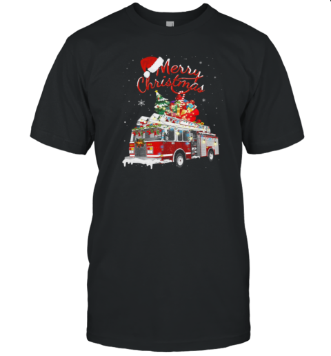 Merry Christmas Is Coming Christmas Firefighter T-Shirt