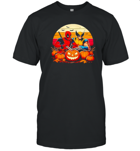 Retro Deadpool and Wolverine Halloween T-Shirt