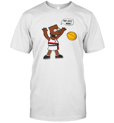 Rip City Man Basketball Player Bart Simpson T-Shirt