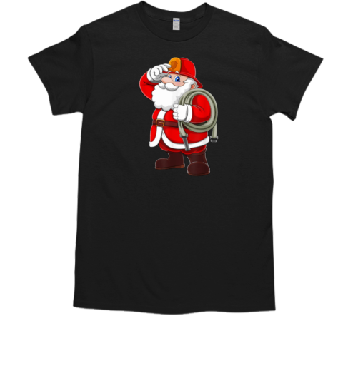 Santa Firefighter Christmas T-Shirt