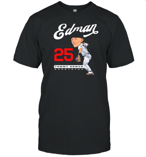 Tommy Edman #25 MLBPA Los Angeles Dodger caricature T-Shirt