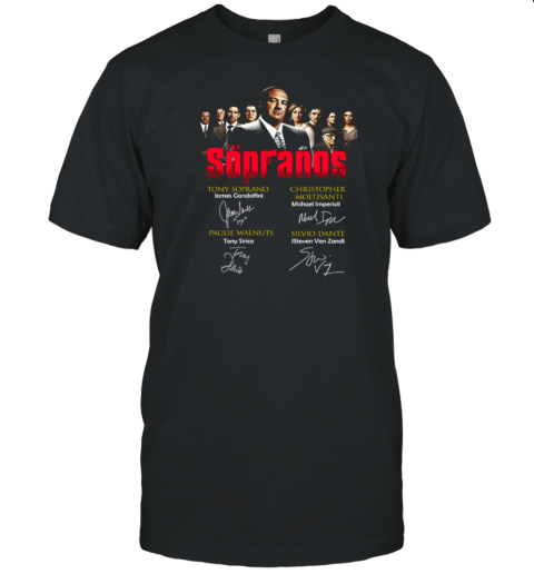 TV Series The Sopranos With The Actors Signature T-Shirt